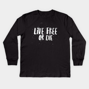 Revolutionary Words - Live Free or Die Kids Long Sleeve T-Shirt